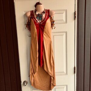 Leg Avenue Eye Candy Tribal Frontier Maiden Halloween Costume Women Size M